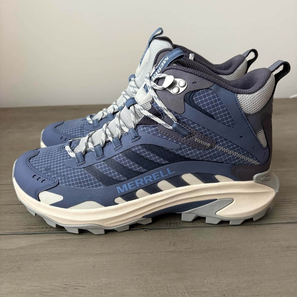 Merrell Moab Speed 2 Mid Gore-Tex Men’s Hiking Boots Shoes Indigo Size 9.5